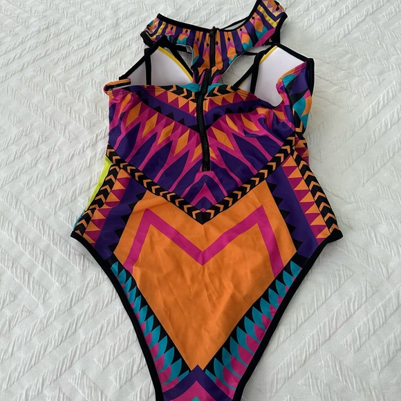 African Tribal Aztec One Piece Swimsuit XL - Picture 6 of 9